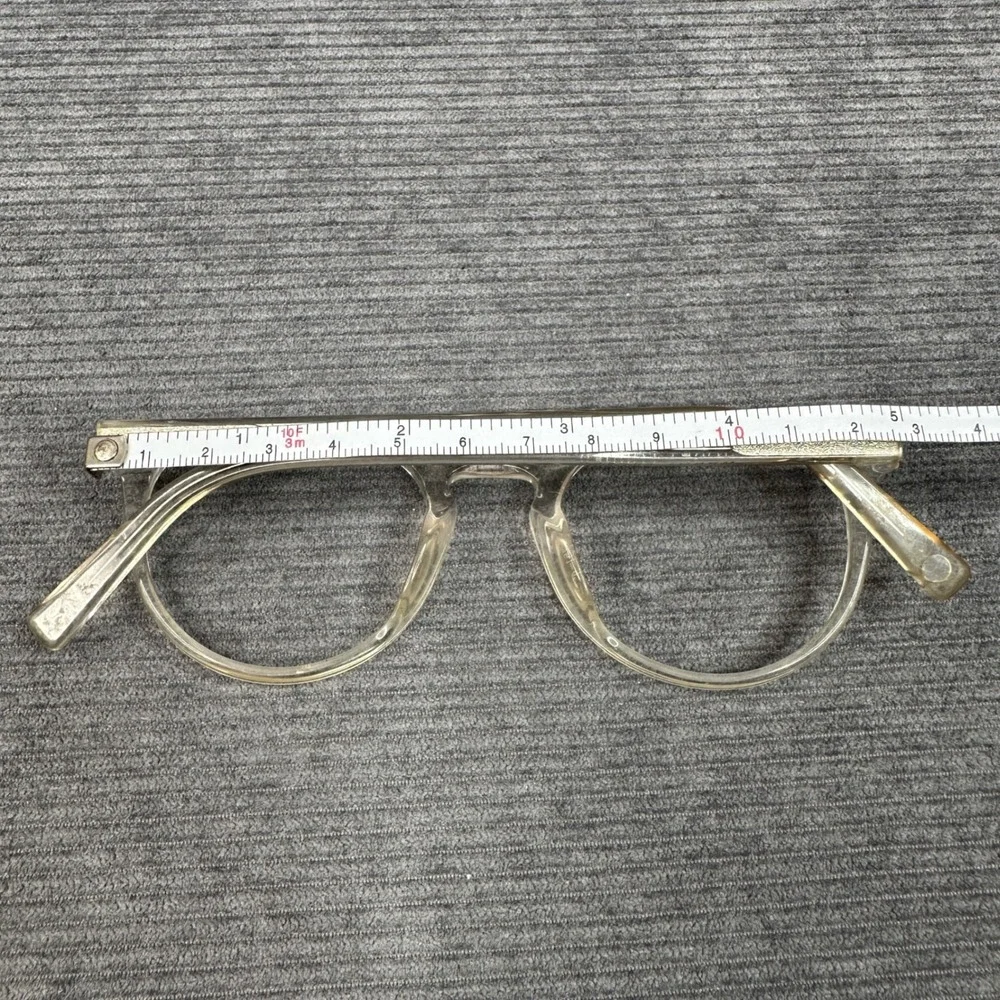 Warby Parker Haskell Crystal Clear Round Eyeglasses 49-22-145 LBF-500